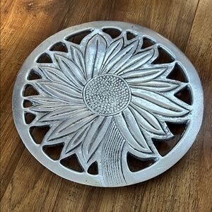 Vintage aluminum Sunflower Trivet